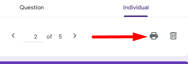red arrow pointing to printer icon