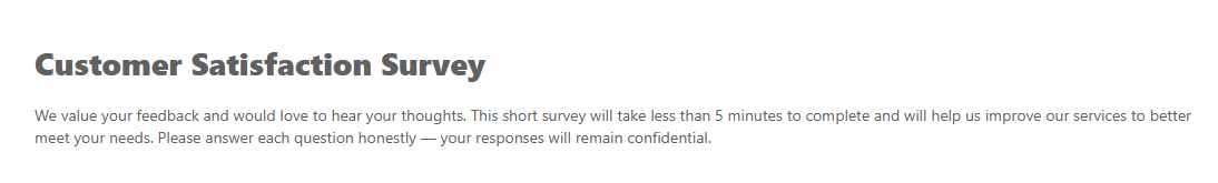  Title and Description are displayed in Microsoft Forms