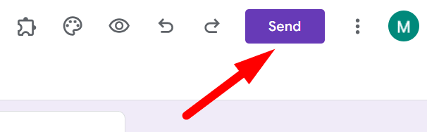 red arrow pointing to ‘Send’ button