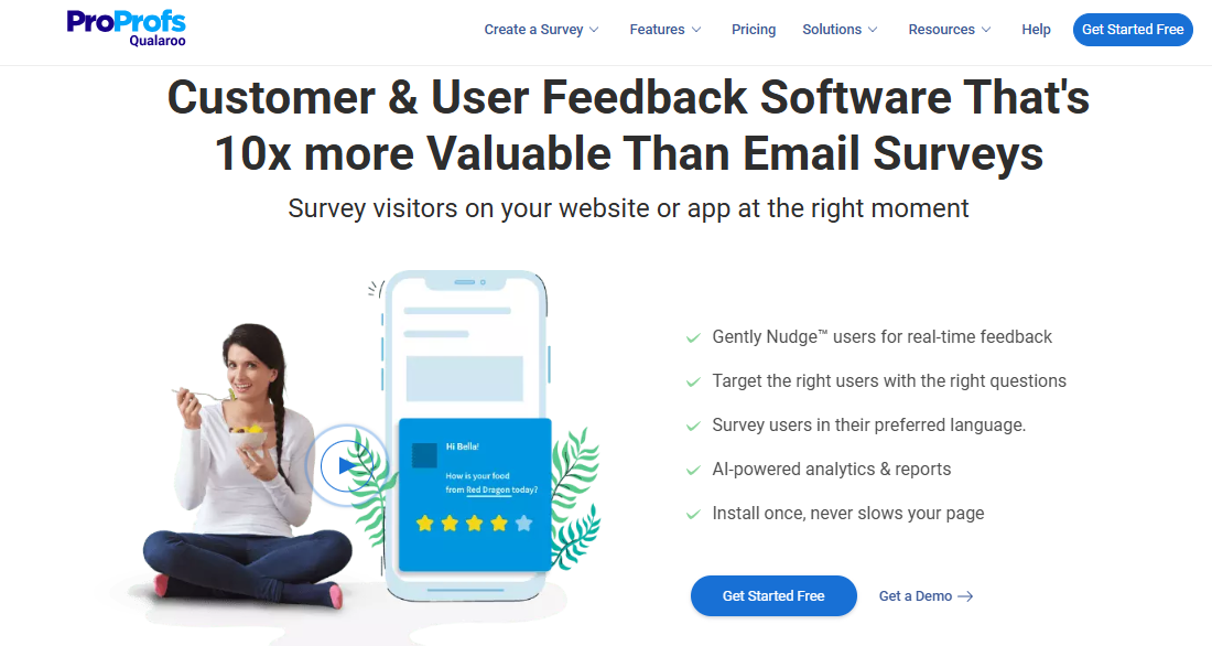 Qualaroo NPS® Survey landing page