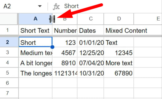 red arrow pointing to double-headed arrow