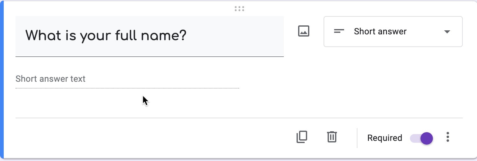An image showing the short answer text