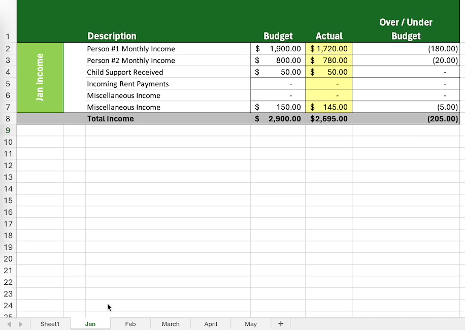A GIF image showing Excel worksheet tabs
