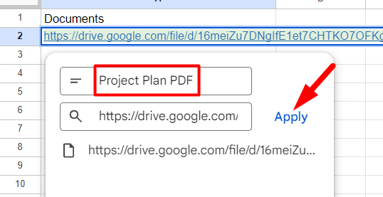 red arrow pointing to ‘Apply’