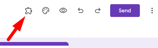red arrow pointing to the puzzle icon