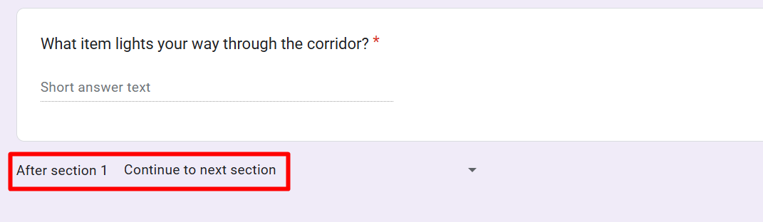 red rectangle highlights the section-to-section transition
