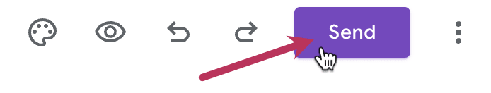 Image of arrow pointing to the send button on google forms