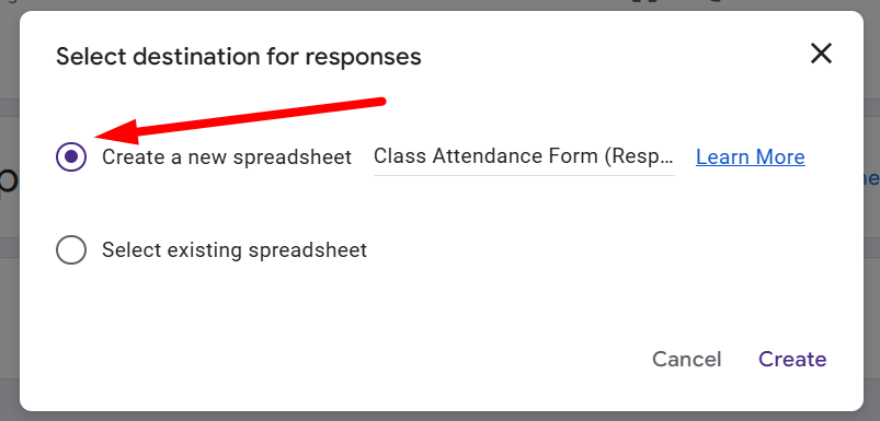 red arrows pointing to “create a new spreadsheet” option red arrows pointing to “create a new spreadsheet” option
