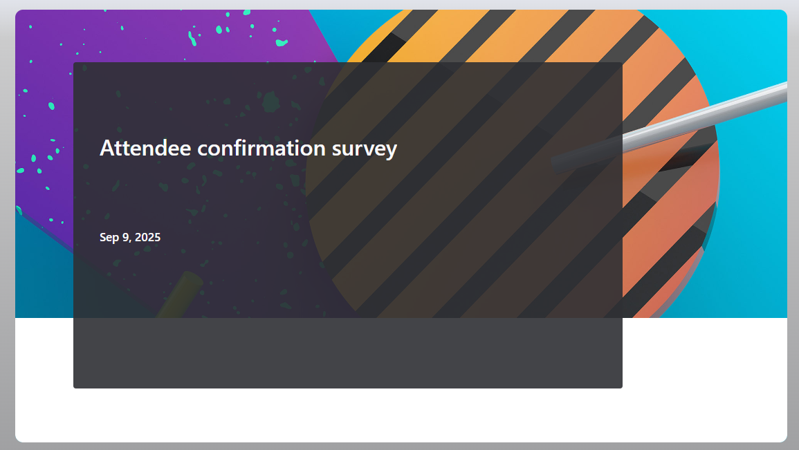 Form title and date are showing up