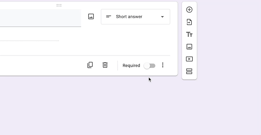Screenshot of question after validation selected