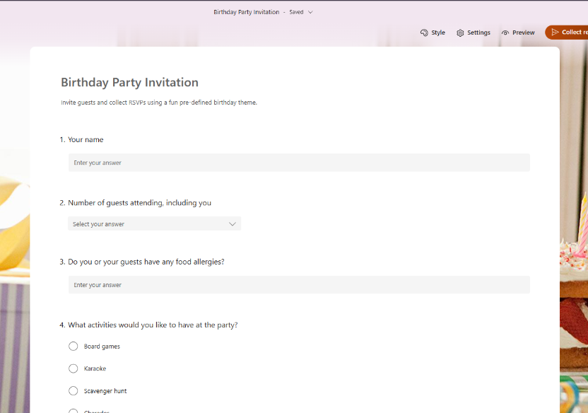 Birthday or Event Invitation Template