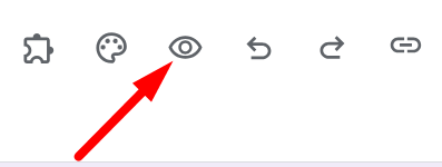 red arrow pointing to the eye icon to preview the Form