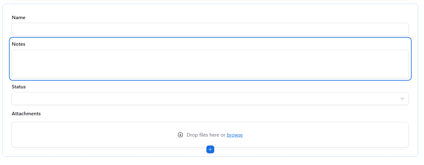 questions field in Airtable form