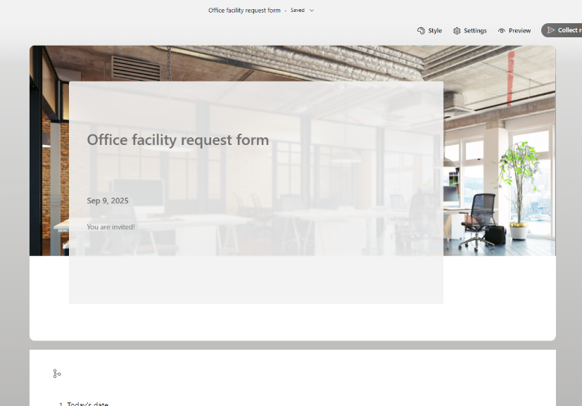 Office Facility Request Template
