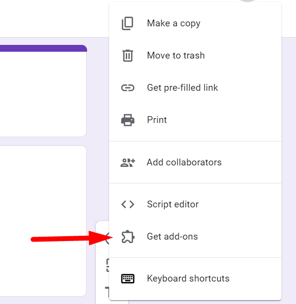 red arrow pointing to "Get add-ons"