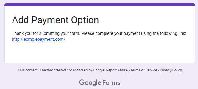 google form after submission