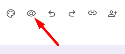 red arrow pointing to the eye icon