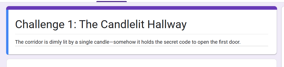 section title and description are displayed in Google form
