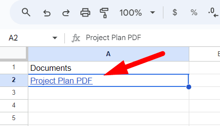 red arrow pointing to customized PDF name