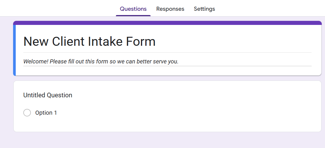 Google form title and description are appear